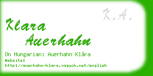 klara auerhahn business card